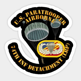 US Paratrooper -  74th Inf Det - LRP - Oval Sticker